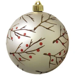 2ct Silver And Brown Shatterproof Matte Christmas Ball Ornaments 6" (150mm)