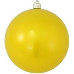 Shiny Sunshine Yellow Shatterproof Christmas Ball Ornament 8" (200mm)