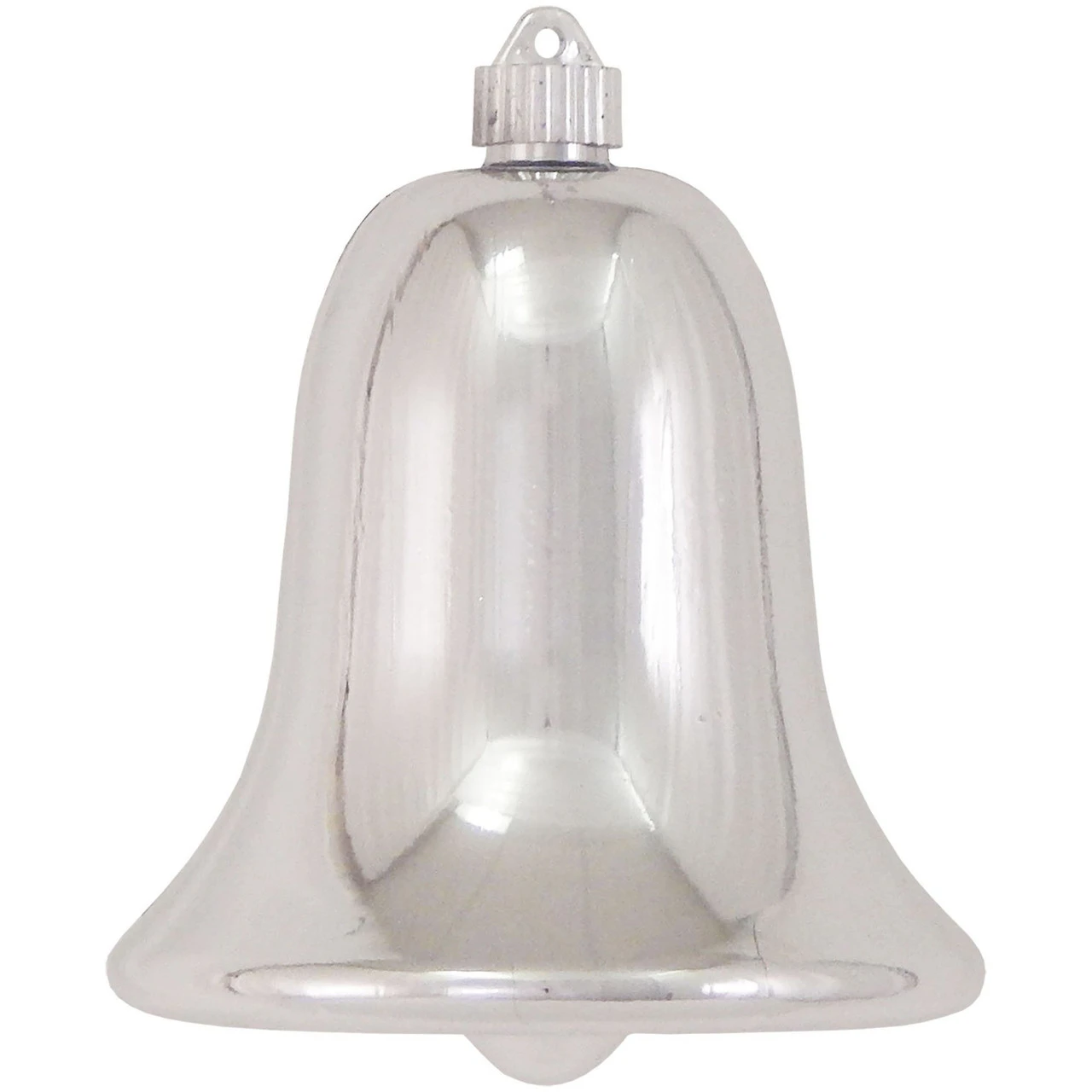7" Silver Shatterproof Shiny Christmas Bell Ornament 3 7" Silver Shatterproof Shiny Christmas Bell Ornament