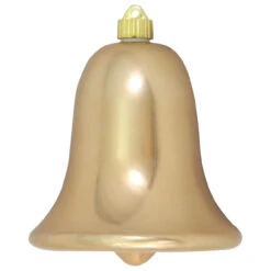 9" Gilded Gold Shatterproof Shiny Christmas Bell Ornament