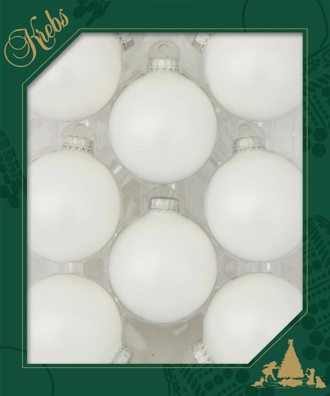 8ct White Satin Glass Christmas Ball Ornaments 2.5" (67mm) 3 8ct White Satin Glass Christmas Ball Ornaments 2.5" (67mm)