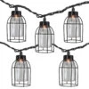 10 Count Vintage Style Edison Cage Novelty String Lights, 6.5 Ft Black Wire 2 10 Count Vintage Style Edison Cage Novelty String Lights, 6.5 Ft Black Wire -Christmas Decoration Store denniseast 70220 1updated 76843.1667513524