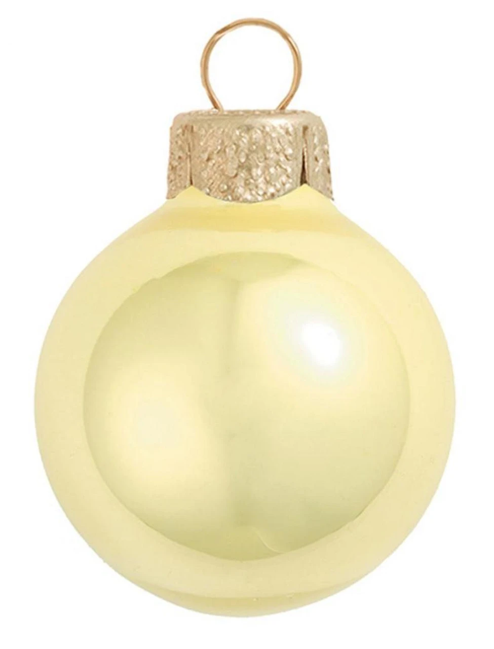 12ct Pearl Soft Yellow Glass Ball Christmas Ornaments 2.75" (70mm) 3 12ct Pearl Soft Yellow Glass Ball Christmas Ornaments 2.75" (70mm)