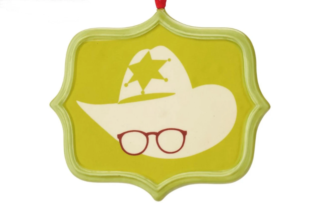 3.75" Yellow And White Story Air Rifle Sentiment Christmas Ornament 4 3.75" Yellow And White Story Air Rifle Sentiment Christmas Ornament - Image 2