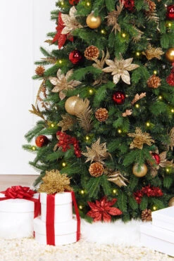 7.5' Pre-Lit Gold And Red Artificial Christmas Tree – Clear LED Lights 11 7.5' Pre-Lit Gold And Red Artificial Christmas Tree – Clear LED Lights -Christmas Decoration Store dezy2018 et hist 552033 65447.1667536244