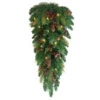 32" Pre-Lit Pine Artificial Christmas Teardrop Swag, Warm White And Multi LED Lights -Christmas Decoration Store dghh20cbtd32 1 57731.1682081408