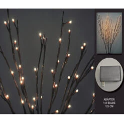 60ct Brown And Clear Willow Branch Floral Lights - Clear Lights