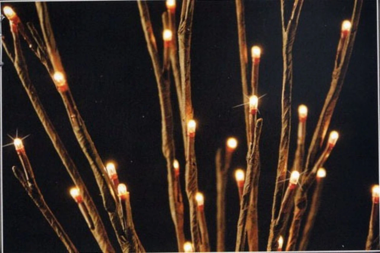 90ct Brown And Clear Willow Branch Floral Lights - Clear Lights 3 90ct Brown And Clear Willow Branch Floral Lights - Clear Lights