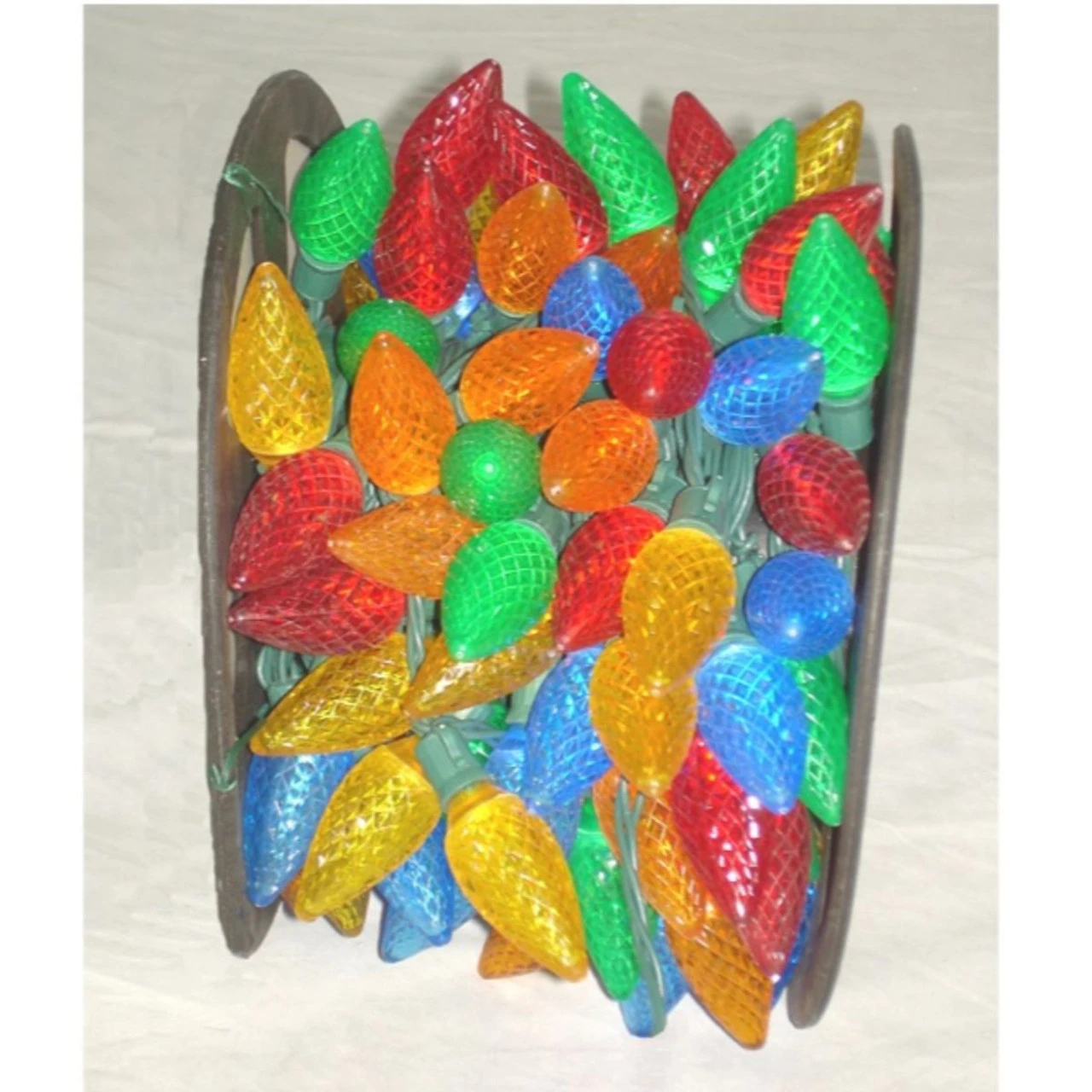 210 Multi-Color LED C6 Commercial Mini Christmas Lights - 56.5 Ft Green Wire 5 210 Multi-Color LED C6 Commercial Mini Christmas Lights - 56.5 Ft Green Wire - Image 3