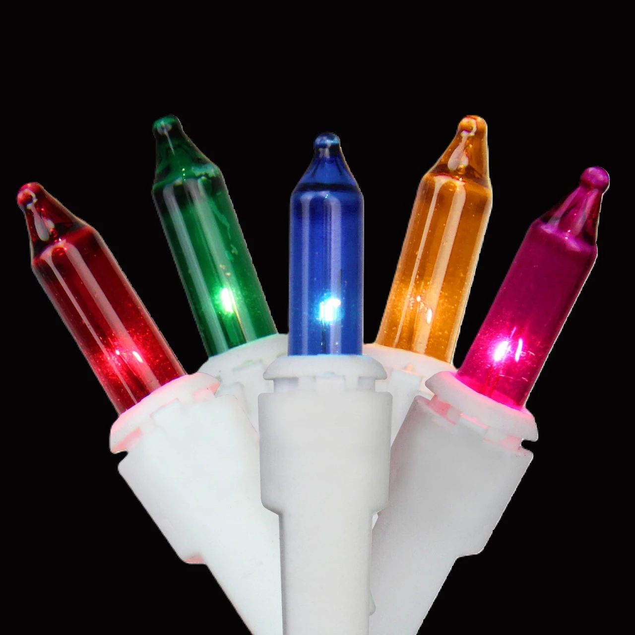 100-Count Multi-Color Everglow Mini Christmas Light Set, 18ft White Wire 4 100-Count Multi-Color Everglow Mini Christmas Light Set, 18ft White Wire - Image 2