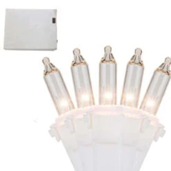 50 Battery Operated Clear Mini Christmas Lights - 4.6 Ft White Wire 7 50 Battery Operated Clear Mini Christmas Lights - 4.6 Ft White Wire -Christmas Decoration Store dhof 2311 22 3 86286.1667517276