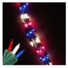 9' 300 Direct Blue Red And White Chain Garland Lights - Green Wire