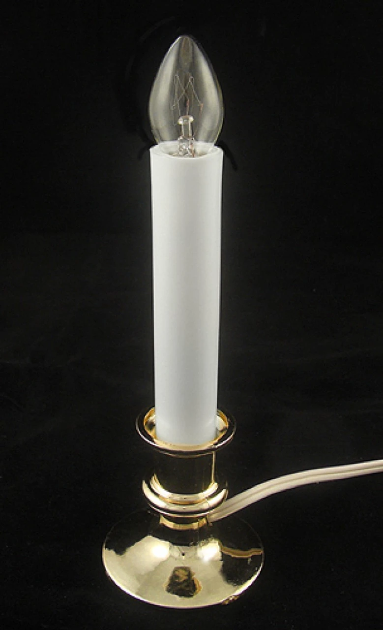 8" Pre-lit Clear And White C7 Flame-less Christmas Candle Lamp 4 8" Pre-lit Clear And White C7 Flame-less Christmas Candle Lamp - Image 2