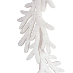 Set Of 2 White Hanging Foam Garland Leaves 51" 9 Set Of 2 White Hanging Foam Garland Leaves 51" -Christmas Decoration Store dii camz38022 3 00224.1667490748