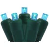 50 Aquamarine Blue LED Wide Angle Christmas String Lights - 25.17 Ft Green Wire 2 50 Aquamarine Blue LED Wide Angle Christmas String Lights - 25.17 Ft Green Wire -Christmas Decoration Store dlig 1101389 1 91981.1667646489