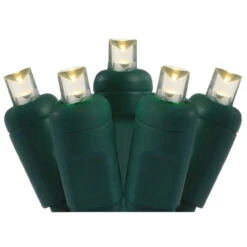 70 Warm White LED Wide Angle Christmas String Lights - 35.17 Ft Green Wire