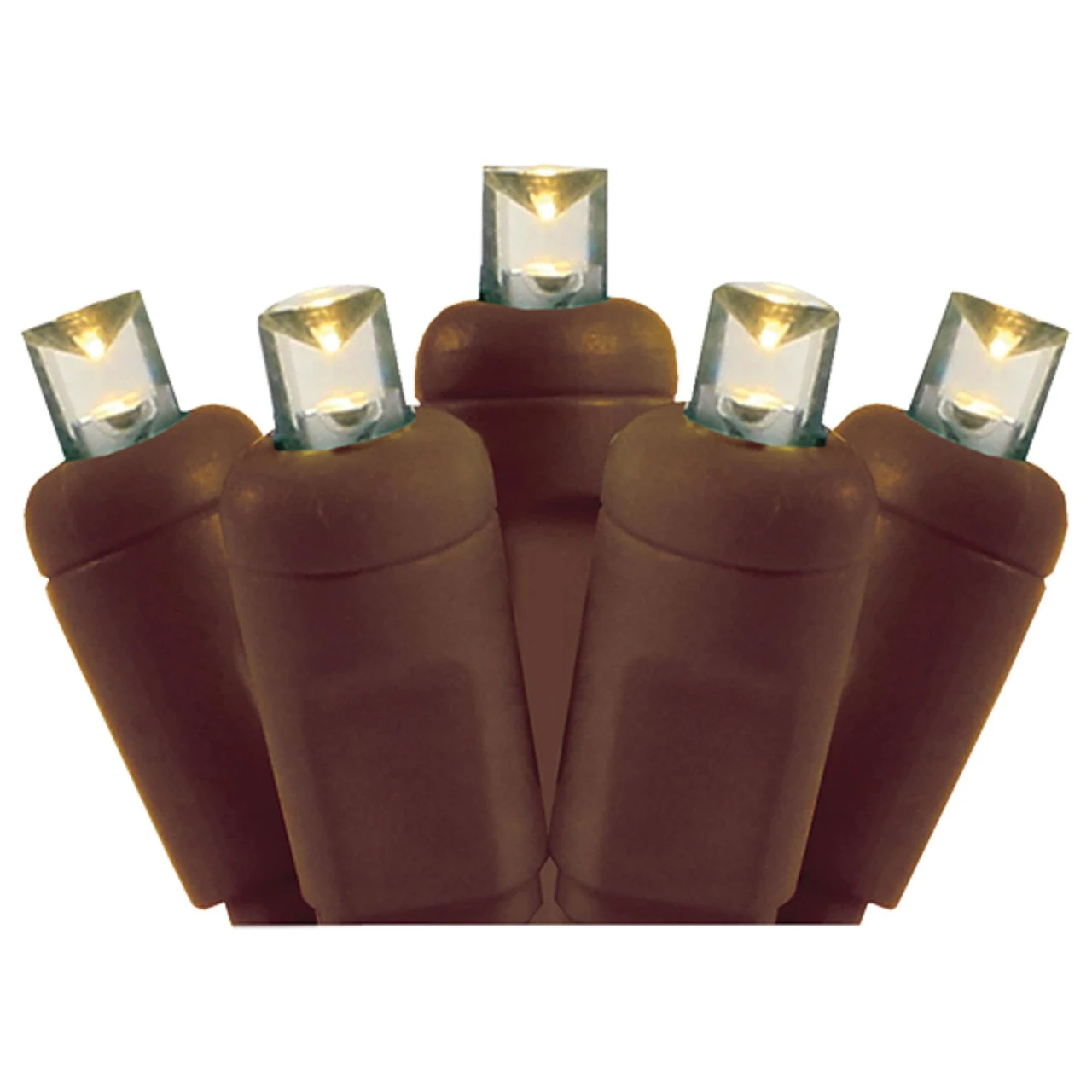 70 Warm White LED Wide Angle Christmas String Lights - 35.17 Ft Brown Wire 3 70 Warm White LED Wide Angle Christmas String Lights - 35.17 Ft Brown Wire