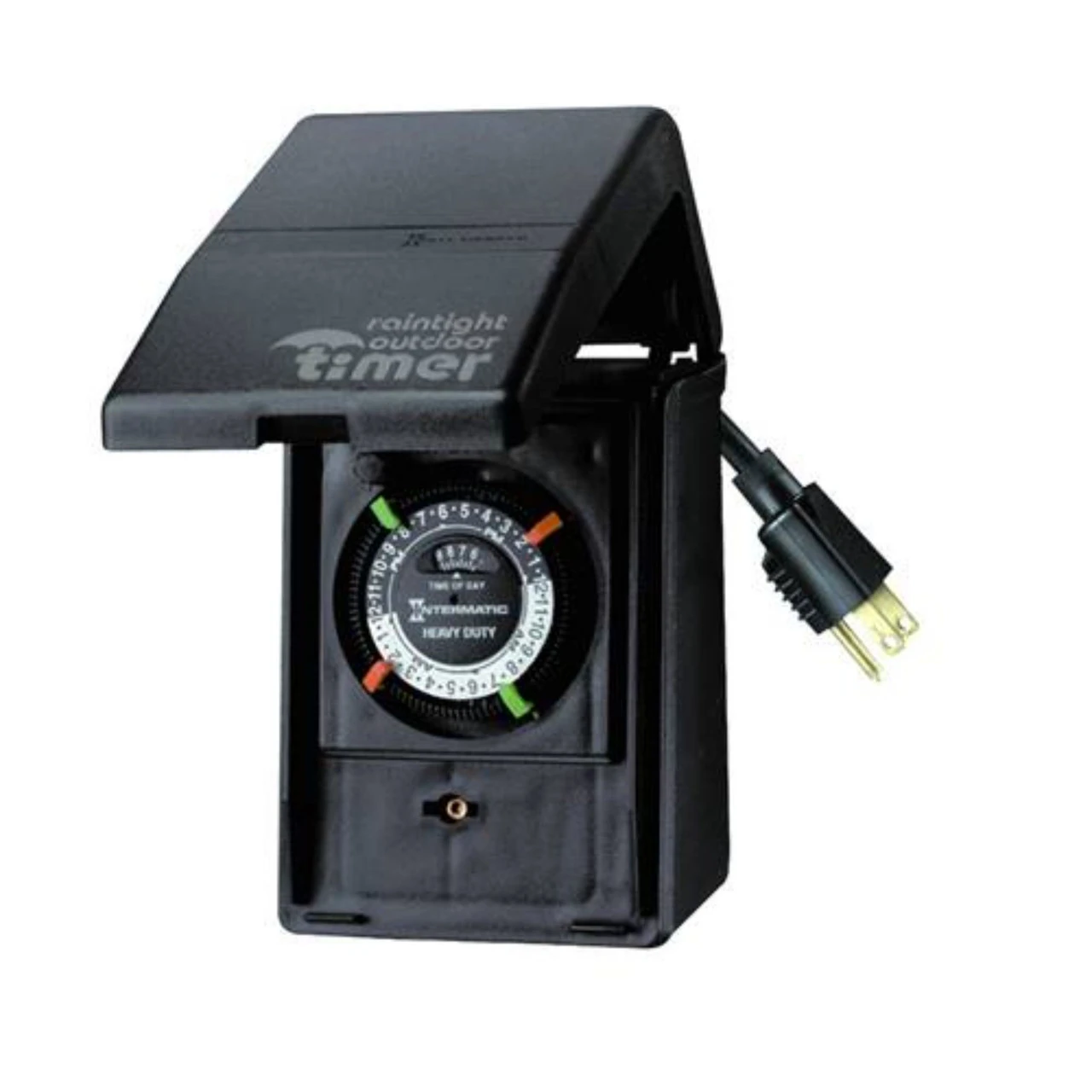 5.25" Black Christmas Lights 120VAC Plug Mechanical Timer 3 5.25" Black Christmas Lights 120VAC Plug Mechanical Timer