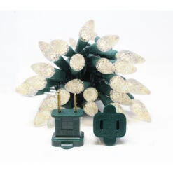 50 Pure White LED C6 Faceted Christmas String Lights - 25.17 Ft Green Wire 8 50 Pure White LED C6 Faceted Christmas String Lights - 25.17 Ft Green Wire -Christmas Decoration Store dlig 1103075 3 34065.1667653755