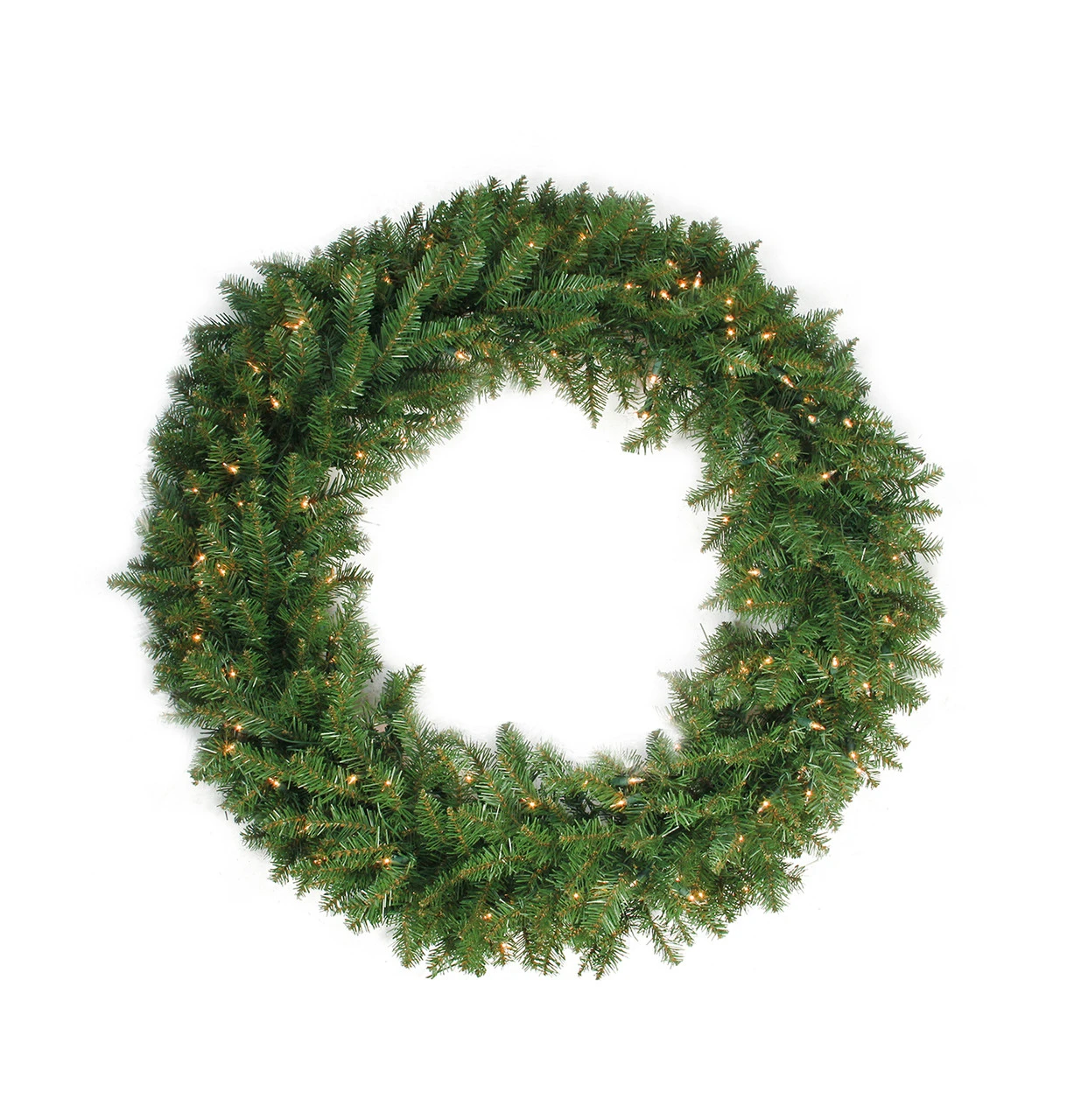 Pre-Lit Northern Pine Artificial Christmas Wreath - 24-Inch, Clear Lights 3 Pre-Lit Northern Pine Artificial Christmas Wreath - 24-Inch, Clear Lights