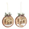 Set Of 6 Brown Cabin And Deer Christmas Disc Ornaments 4.5" 2 Set Of 6 Brown Cabin And Deer Christmas Disc Ornaments 4.5" -Christmas Decoration Store dmel 83914ds 82148.1687598326