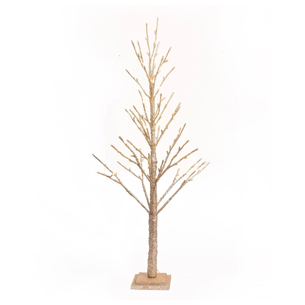 48" Gold And Silver Artificial LED Lighted Christmas Twig Tree 3 48" Gold And Silver Artificial LED Lighted Christmas Twig Tree
