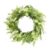 Green And White Mixed Foliage Spring Floral Wreath, 27.5-Inch 1 Green And White Mixed Foliage Spring Floral Wreath, 27.5-Inch -Christmas Decoration Store dmel 85459ds 1 95855.1680628369