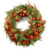 30" Pre-Lit B/O LED Red Mixed Artificial Christmas Wreath – Warm White Lights 2 30" Pre-Lit B/O LED Red Mixed Artificial Christmas Wreath – Warm White Lights -Christmas Decoration Store dnat20dc13 159 30wb 28854.1667576141
