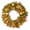 24" Pre-Lit Spruce Artificial Christmas Wreath - Battery Operated Warm White LED Lights