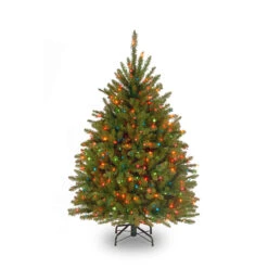 4.5โ Pre-Lit Dunhill Fir Artificial Christmas Tree - Multi-Color Lights