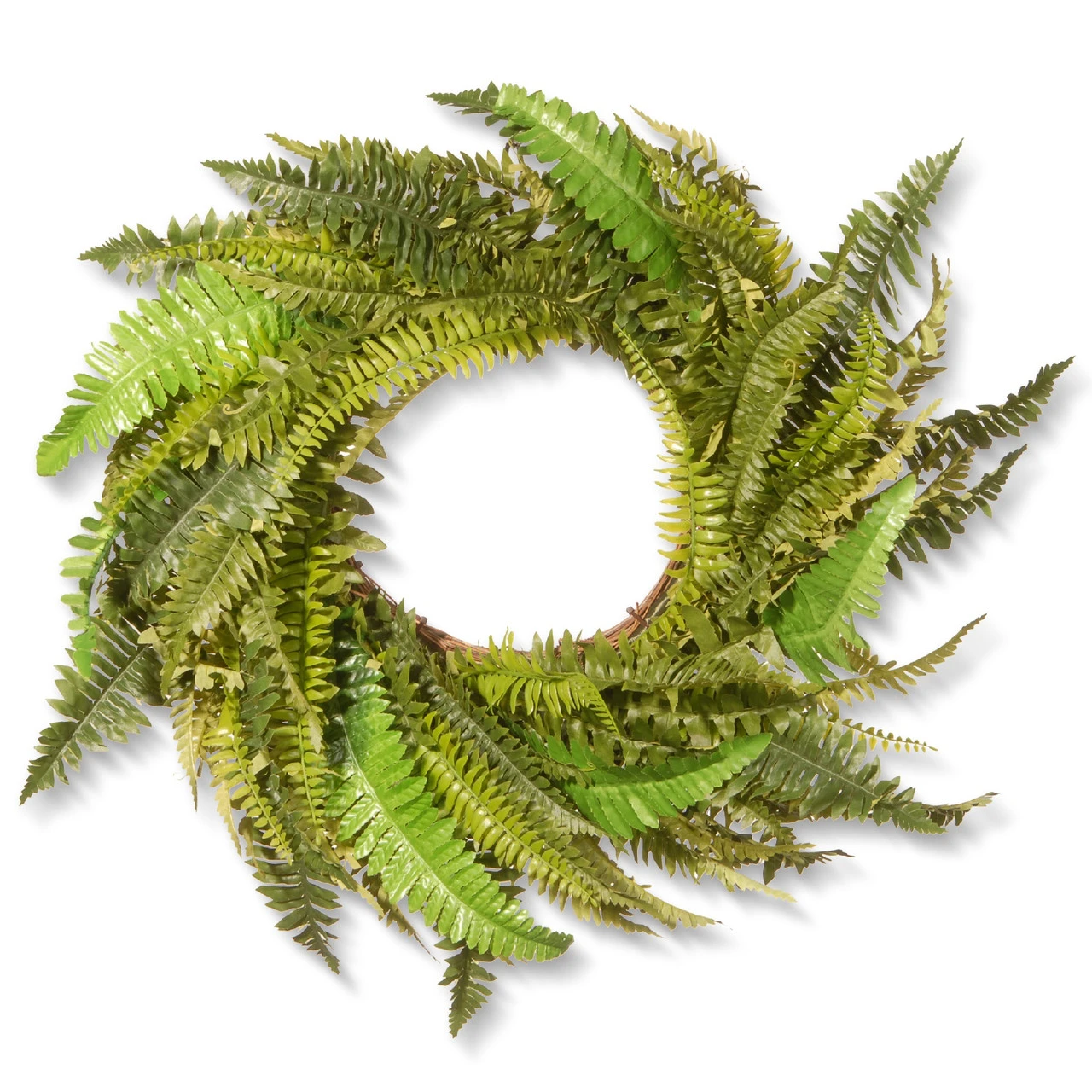 Fern Artificial Wreath - 35-Inch, Unlit 3 Fern Artificial Wreath - 35-Inch, Unlit