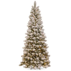 7.5โ Pre-Lit Snowy Westwood Pine Artificial Christmas Tree - Clear Lights