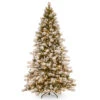 7.5' Pre-Lit Snowy Westwood Pine Flocked Artificial Christmas Tree - Clear Lights