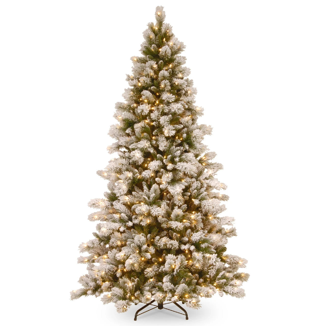 7.5' Pre-Lit Snowy Westwood Pine Flocked Artificial Christmas Tree - Clear Lights 3 7.5' Pre-Lit Snowy Westwood Pine Flocked Artificial Christmas Tree - Clear Lights