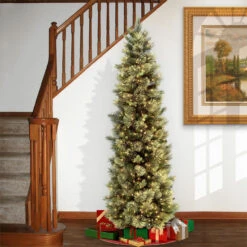 7 Ft. Carolina Pine Slim Tree With Clear Lights 6 7 Ft. Carolina Pine Slim Tree With Clear Lights -Christmas Decoration Store dnat cap3 330 70 2 52751.1667580423