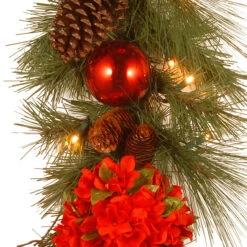 9' X 12" Pre-Lit B/O LED Hydrangea Artificial Christmas Garland – Warm White Lights -Christmas Decoration Store dnat dc13 158 9bb 1 3 58544.1667536537