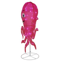 36" LED Lighted Pink Sisal Octopus Outdoor Decoration 7 36" LED Lighted Pink Sisal Octopus Outdoor Decoration -Christmas Decoration Store dnat df 070014l 3 94338.1667573998