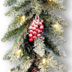 9' X 10" Pre-Lit Dunhill Fir Artificial Christmas Garland With Red Berries – Clear Lights -Christmas Decoration Store dnat duf 300 9a 1 3 17424.1667535991