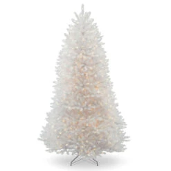 6.5' Pre-Lit White Dunhill Fir Artificial Christmas Tree, Clear Lights -Christmas Decoration Store dnat duwh 65lo 5 30416.1667529145