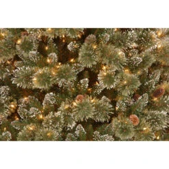 7.5’ Pre-Lit Glittery Pine Christmas Tree – Clear Lights -Christmas Decoration Store dnat gb3 304 75 5 28651.1667535994