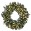 Pre-Lit Glittery Bristle Pine Artificial Christmas Wreath, 30-Inch, LED Multi-Color Lights -Christmas Decoration Store dnat gb3 314dk 30w 1 01685.1667517767
