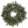 Pre-Lit Golden Bristle Pine Artificial Christmas Wreath, 24-Inch, Warm White LED Lights 1 Pre-Lit Golden Bristle Pine Artificial Christmas Wreath, 24-Inch, Warm White LED Lights -Christmas Decoration Store dnat glb1 300 24w b1 36095.1667529464