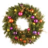 30” Pre-Lit Kaleidoscope Artificial Christmas Wreath – Battery Operated Warm White LED Lights
