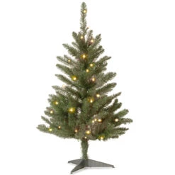 3’ Pre-lit Kingswood Fir Pencil Artificial Christmas Tree – Clear Lights