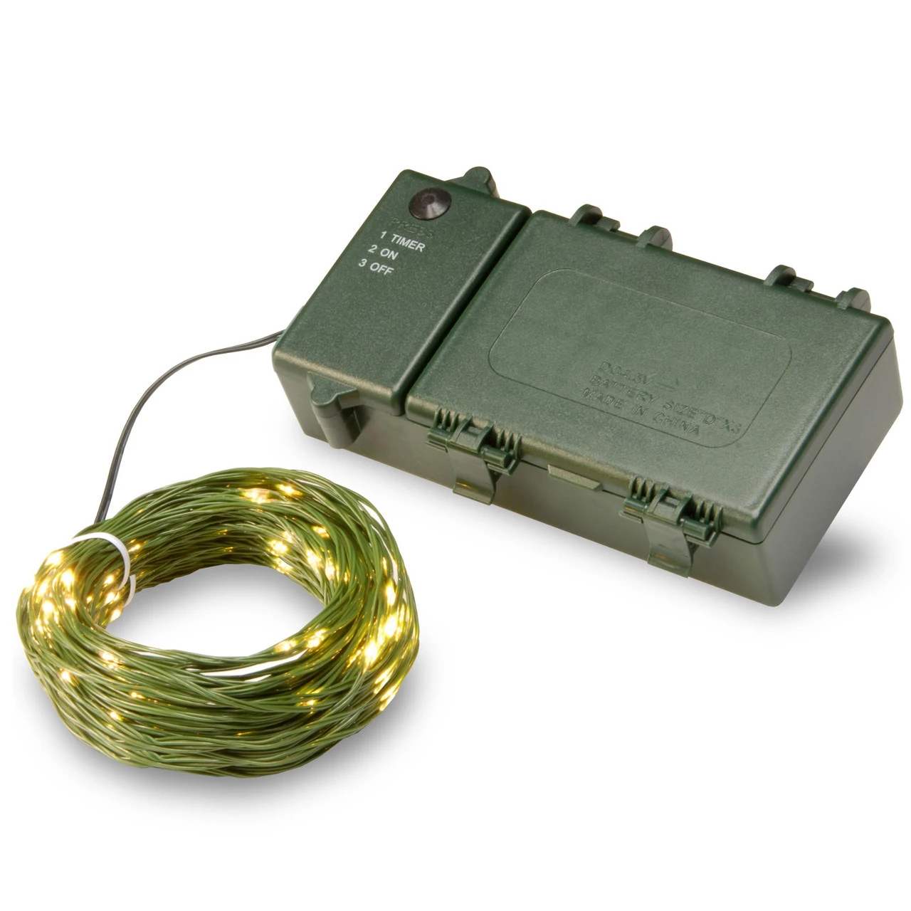 100 Warm White LED Battery Operated Christmas Lights - 48 Ft Green Wire 3 100 Warm White LED Battery Operated Christmas Lights - 48 Ft Green Wire