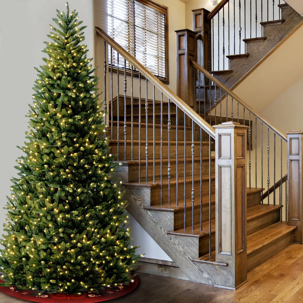 10’ Pre-Lit Natural Fraser Medium Fir Artificial Christmas Tree - Clear Lights 4 10’ Pre-Lit Natural Fraser Medium Fir Artificial Christmas Tree - Clear Lights - Image 2