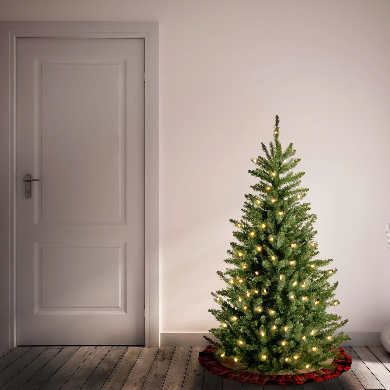 4.5’ Pre-Lit Natural Fraser Fir Artificial Christmas Tree - Clear Lights 5 4.5’ Pre-Lit Natural Fraser Fir Artificial Christmas Tree - Clear Lights - Image 3