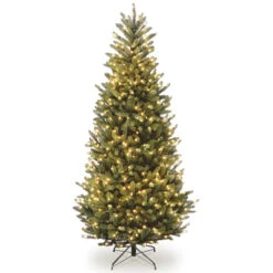 7’ Pre-Lit Natural Fraser Medium Fir Artificial Christmas Tree - Multi-Color Lights