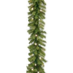 9' X 10" Pre-Lit Norwood Fir Artificial Christmas Garland – Soft White LED Lights