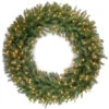 48" Pre-Lit Norwood Fir Artificial Christmas Wreath – Warm White LED Lights -Christmas Decoration Store dnat nf 318l 48w 1 14089.1667576087